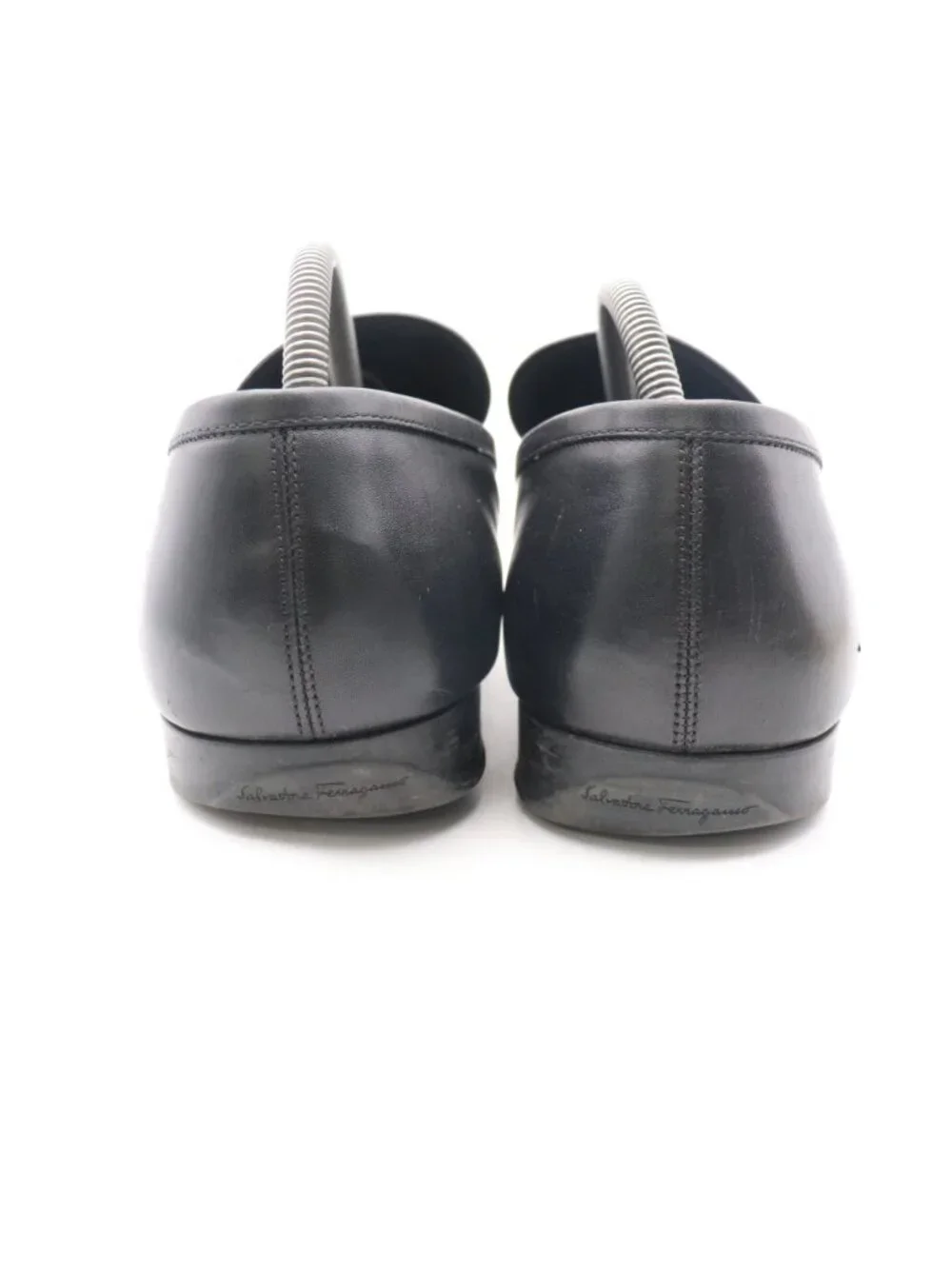Salvatore Ferragamo Men's Size 9 EE Black Leather Slip-On Loafers